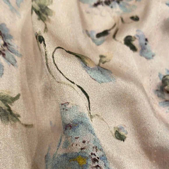 LoveShackFancy Pink Floral Ruffle Blouse tag cut out - Picture 2 of 4